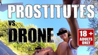 Szalone prostytutki przy drodze i dron!