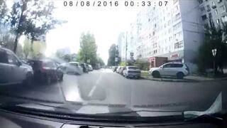 Eksplozja szambiarki na drodze w Rosji