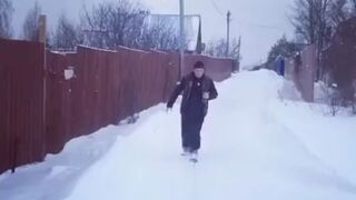 Śnieżny patrol w Rosji
