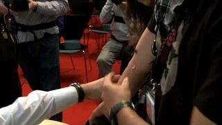 Eichborn Fliegenbanner auf der Frankfurter Buchmesse.