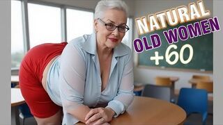 Natural Old Women Over60 PLUSS Size💄natural beauty 💋Attractive Women👗