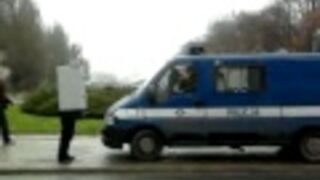 Człowiek fotoradar i policja