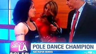 Pole Dance Fail on Live TV