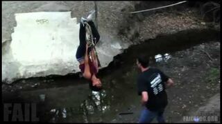 Two-Person Rope Swing FAIL