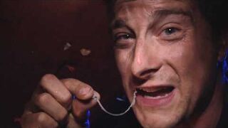 Bear Grylls Underneath Jimmy Kimmel's Desk