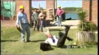 Rozrywka na budowie, majster pokazał klase