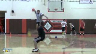 Kid Backflips Over Dodgeball