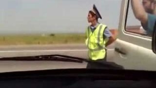 Wypadek na oczach policji