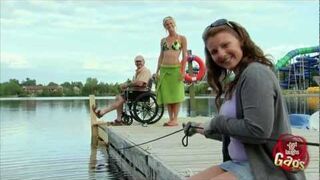 Disabled Man Falls In Water Prank