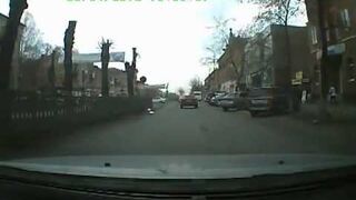 Car vs Drunk guys