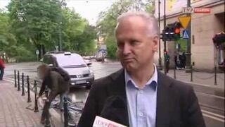 Rowerzysta ma parcie na szkło