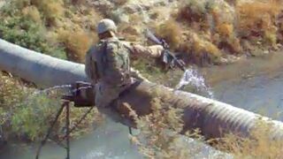 MARINE GOES SWIMMING?!