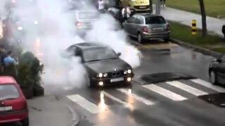Idiot attempts a burnout