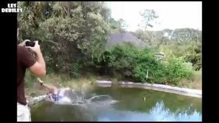 Skok przez basen - uda mu się?