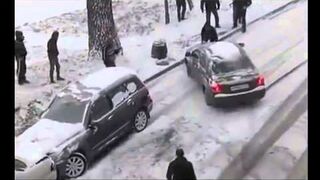 Another slippery icy hill