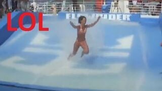 Flowrider Surfing Faceplant LOL