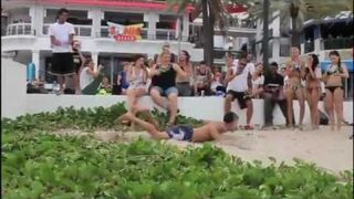 Drunk Faceplant in Sand