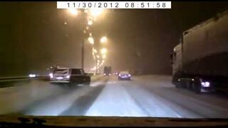 Zimowa szarża i wypadek