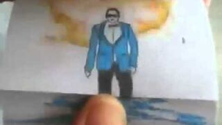 Gangnam style - Narysowany na papierze