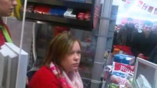 Polscy kierowcy ciężarówek w niemieckim markecie