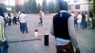 Ukraina Policja brutalizuje Afrykanów