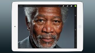 iPad Art - Morgan Freeman Malowanie palcami