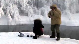 Syberia - kąpiel przy -50 stopniach C
