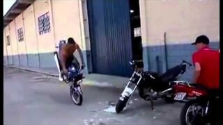 Kozackie parkowanie motocykla