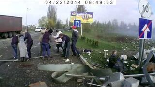 Wybuch na stacji benzynowej w Kijowie