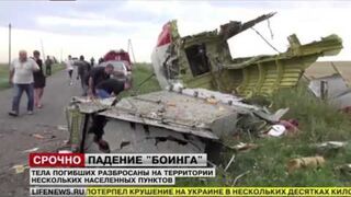 Zestrzelony samolot pasażerski Boeing 777 - PIERWSZY FILM