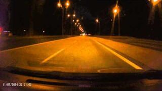 Pijany idiota na A4 - Krzyżowa, okolice Statoil.