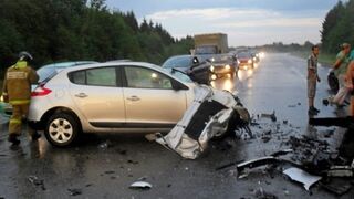 Car accident on the road
