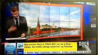 Wpadka na żywo - TVN24 chciał reklamować swój portal i....