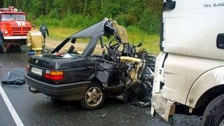 Car crash on the road