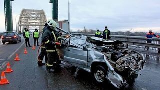 Terrible accident on the road - October