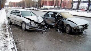 Car accident on the road 2014