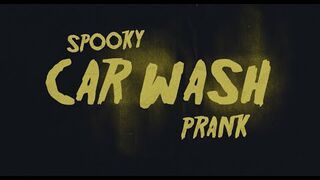 Halloweenowy żart w myjni