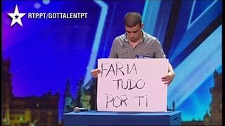 Wiadomość dla byłej dziewczyny w Mam Talent (Portugalia)