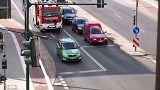 Zielony kierowca vs Straż pożarna...