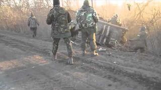 Nieudany drif wozem bojowym. Ukraina