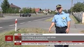 Polak potrafi - Miał 13,7 promila alkoholu we krwi!