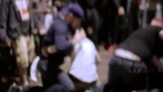 SXSW 2015 Fight Bouncer Stomps guy 6th Street Austin Texas